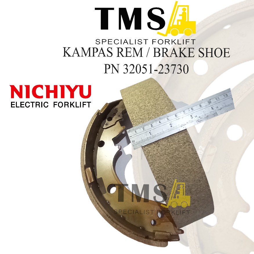 Kampas Rem Forklift Nichiyu 32051-23730 FB20-FB25 Brake Shoe Electric - Gambar 6