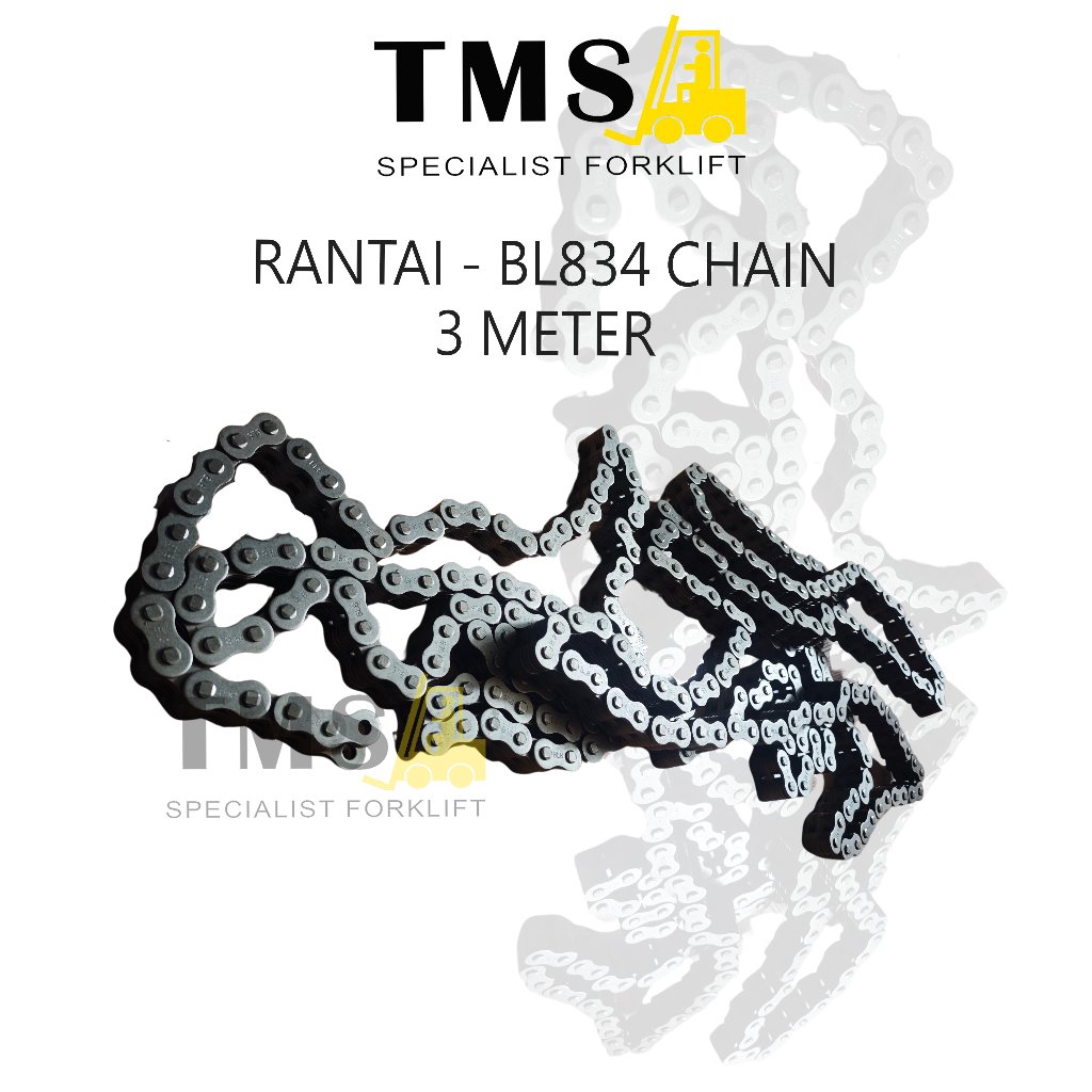 Rantai Forklift BL834 Panjang 3 Meter Leaf Chain 4x4 Heavy Duty Rantai Angkat Mast Forklift