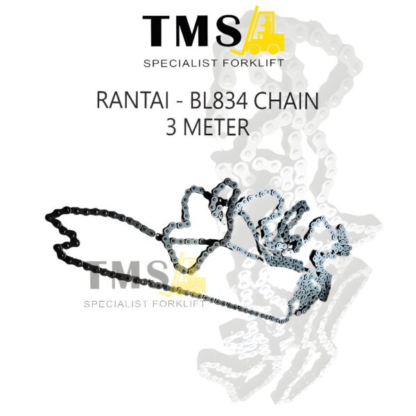 Rantai Forklift BL834 Panjang 3 Meter Leaf Chain 4x4 Heavy Duty Rantai Angkat Mast Forklift